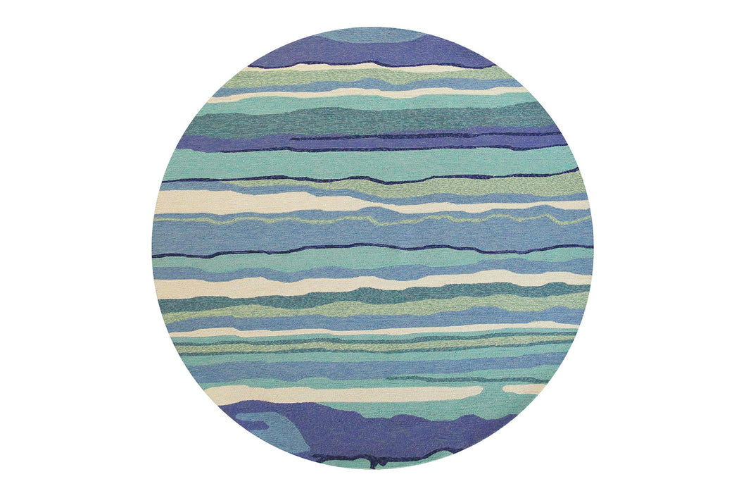 KAS Harbor Ocean Lagoon Round Indoor/Outdoor Rug