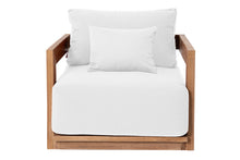 10 pc Hermosa Teak Deep Seating Deluxe Sofa with 72" Coffee Table. Sunbrella Cushion
