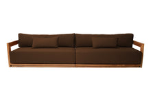 Hermosa Teak Outdoor Deluxe Sofa. Sunbrella Cushion