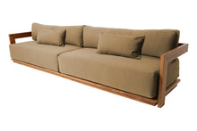 Hermosa Teak Outdoor Deluxe Sofa. Sunbrella Cushion