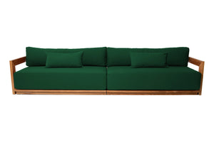 Hermosa Teak Outdoor Deluxe Sofa. Sunbrella Cushion