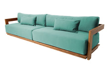 Hermosa Teak Outdoor Deluxe Sofa. Sunbrella Cushion