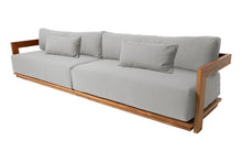 Hermosa Teak Outdoor Deluxe Sofa. Sunbrella Cushion