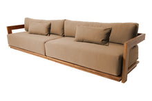 Hermosa Teak Outdoor Deluxe Sofa. Sunbrella Cushion