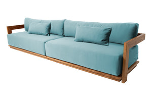 Hermosa Teak Outdoor Deluxe Sofa. Sunbrella Cushion