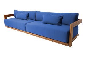 Hermosa Teak Outdoor Deluxe Sofa. Sunbrella Cushion