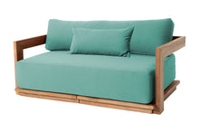 Hermosa Teak Outdoor Loveseat. Sunbrella Cushion