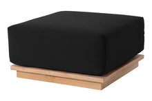 Hermosa Outdoor Teak Ottoman. Sunbrella Cushion.