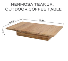 Hermosa 32"x49" Teak Jr. Outdoor Coffee Table