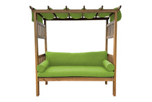 Huntington Teak Arbor Bench. Sunbrella Cushion.