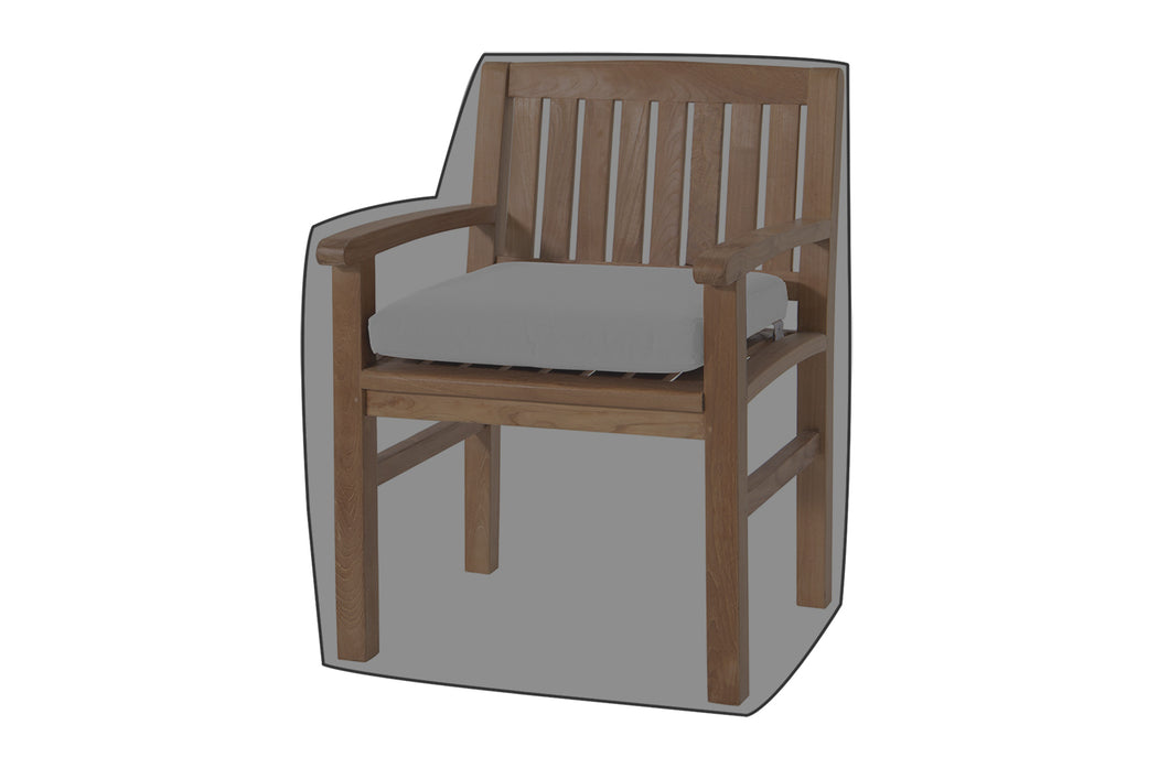 Huntington Teak Outdoor Dining Arm Chair WeatherMAX Outdoor Weather Cover