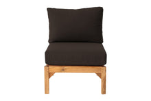 Huntington Teak Outdoor Armless Chair. Sunbrella Cushion