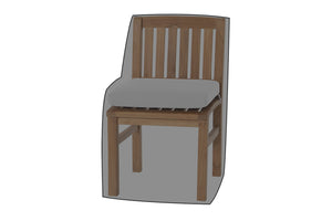 Huntington Teak Outdoor Dining Armless Chair WeatherMAX Outdoor Weather Cover