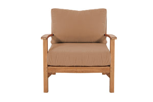 Huntington Teak Outdoor Club Chair. Sunbrella Cushion