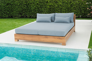 Huntington Teak Outdoor Daybed. Sunbrella Cushion.