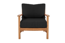 7 pc Huntington Teak Deep Seating Sofa Set with 36" Chat Table. Sunbrella Cushion.