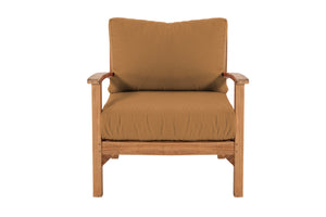 5 pc Huntington Teak Club Chair Chat Group. Sunbrella Cushion.