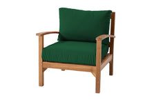 Huntington Teak Outdoor Club Chair. Sunbrella Cushion