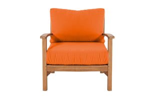 Huntington Teak Outdoor Club Chair. Sunbrella Cushion