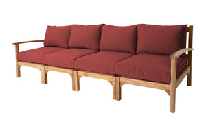 Huntington Teak Deluxe Outdoor Sofa. Sunbrella Cushion