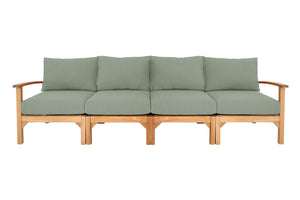 Huntington Teak Deluxe Outdoor Sofa. Sunbrella Cushion