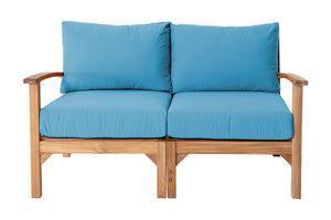 Huntington Teak Outdoor Loveseat. Sunbrella Cushion