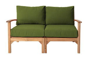 Huntington Teak Outdoor Loveseat. Sunbrella Cushion