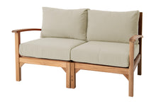 Huntington Teak Outdoor Loveseat. Sunbrella Cushion