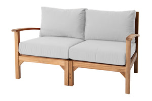 Huntington Teak Outdoor Loveseat. Sunbrella Cushion