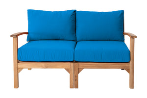 Huntington Teak Outdoor Loveseat. Sunbrella Cushion