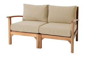 Huntington Teak Outdoor Loveseat. Sunbrella Cushion