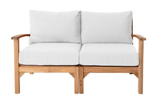 Huntington Teak Outdoor Loveseat. Sunbrella Cushion