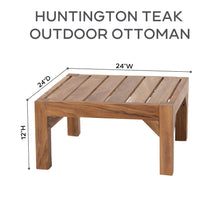 6 pc Huntington Teak Outdoor Deep Seating Group with 36" Chat Table. Sunbrella Cushion