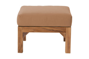 Huntington Teak Outdoor Ottoman. Sunbrella Cushion.