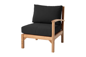 Huntington Teak Outdoor Right Arm Chair. Sunbrella Cushion