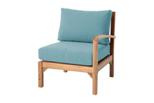 Huntington Teak Outdoor Right Arm Chair. Sunbrella Cushion