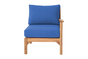 Huntington Teak Outdoor Right Arm Chair. Sunbrella Cushion