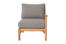 Huntington Teak Outdoor Right Arm Chair. Sunbrella Cushion