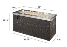 Outdoor Greatroom KL-1242-SS Stainless Steel Key Largo Linear Gas Fire Pit Table