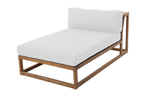 Set of 2 Laguna Teak Outdoor Chaise Lounger. Sunbrella Cushion.