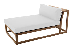 Set of 2 Laguna Teak Outdoor Chaise Lounger. Sunbrella Cushion.