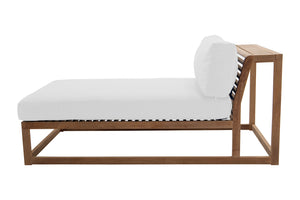 Set of 2 Laguna Teak Outdoor Chaise Lounger. Sunbrella Cushion.