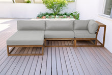 3 pc Laguna Teak Sectional Chaise Lounger Deep Seating Group. Sunbrella Cushion