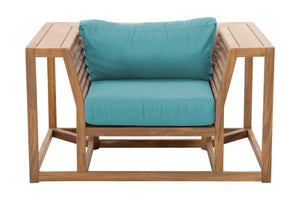 Laguna Teak Outdoor Club Chair. Sunbrella Cushion