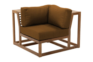 Laguna Teak Outdoor Corner Chair. Sunbrella Cushion