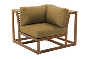 Laguna Teak Outdoor Corner Chair. Sunbrella Cushion