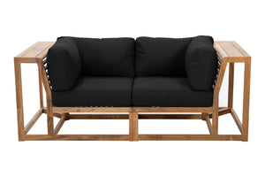 Laguna Teak Outdoor Loveseat. Sunbrella Cushion