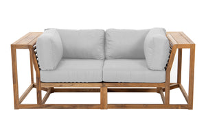 Laguna Teak Outdoor Loveseat. Sunbrella Cushion