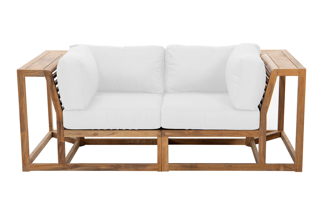 Laguna Teak Outdoor Loveseat. Sunbrella Cushion