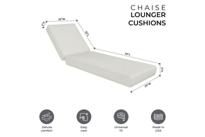 Universal Outdoor Lounge Chair Seat Cushions